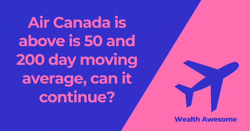 Air Canada is above is 50 and 200 day moving average, can it continue?
