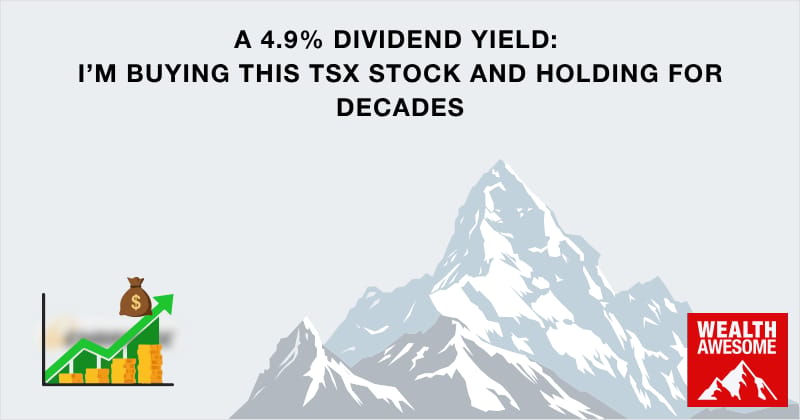 A 4.9% Dividend Yield: Iโm Buying This TSX Stock and Holding for Decades