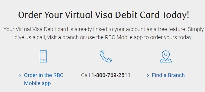 RBC Virtual Visa Debit Card Review- Order