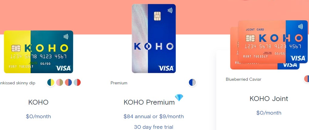 KOHO Account Features